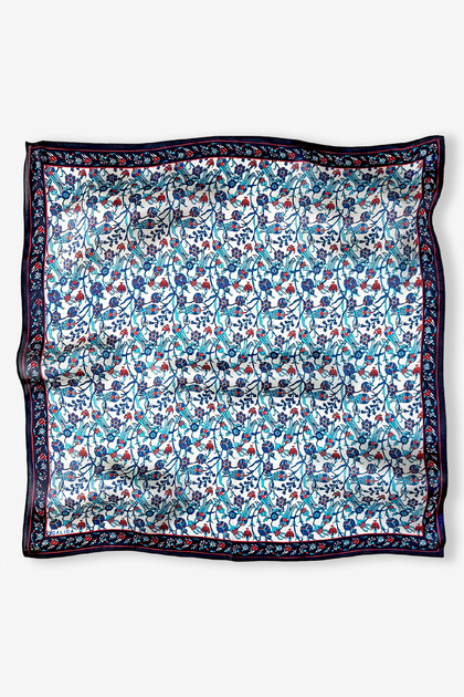 Lale Desen %100 İpek Fular 55x55cm 'Art on Silk'