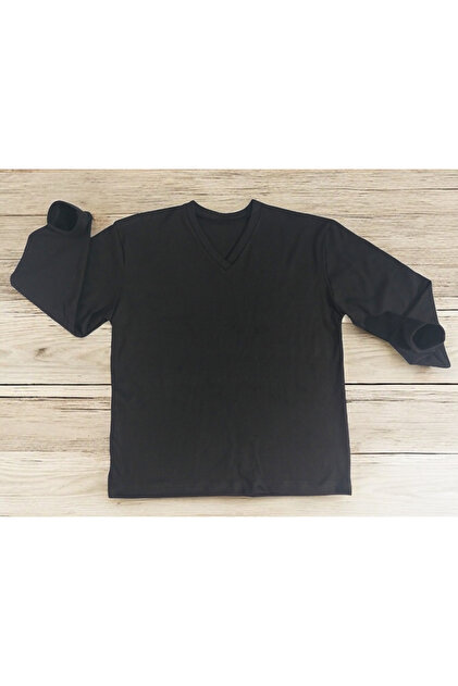 sngl Men's Plus Size Oversize Long Sleeve V Neck T-Shirt 3XL 4XL