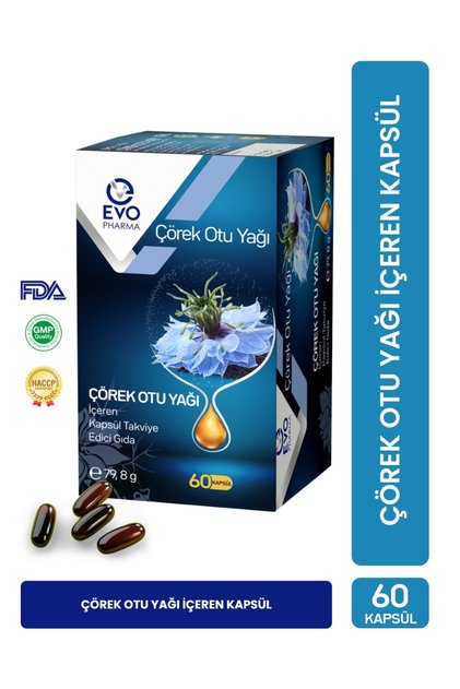 Capsule Supplement Food Supplement Containing Black Cumin Seed Oil 60 Capsules