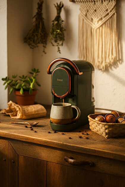 ブッシュスマート４５０ ３０台セット Fressi Espresso & Cappuccino Makinesi Kapsül Kahve Makinesi Yeşil