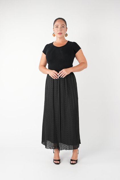 Pleated Classic Chiffon Skirt