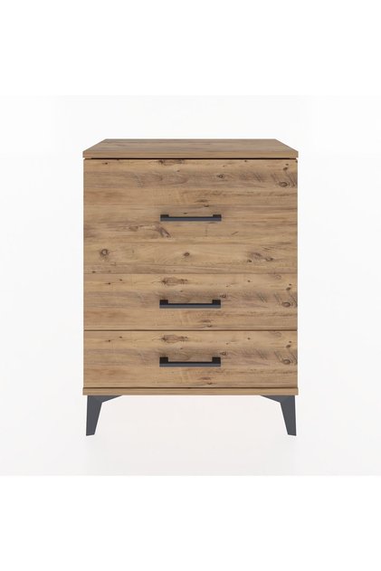Arges Komodin 3 Çekmeceli 60x30x80 Çam-Çam