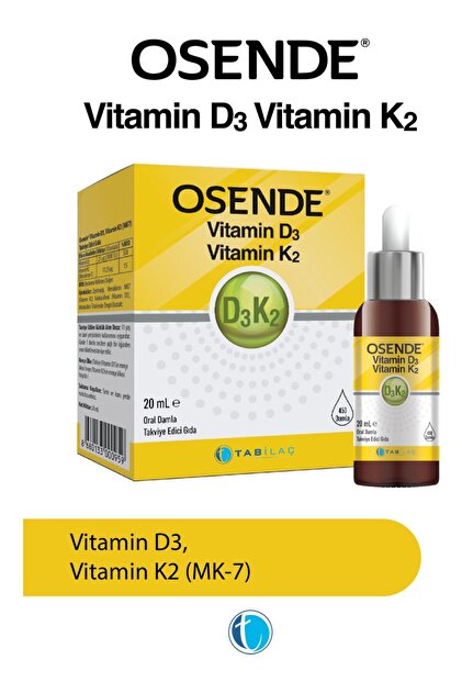 D3K2 Damla 20 ml Vitamin D Vitamin K2 MK-7