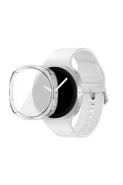 Samsung Galaxy Watch 8 40mm ile Uyumlu Kasa Ve Ekran Koruyucu 360 Tam Koruma Silikon Kılıf