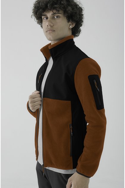 Men's Softshell Garnili Fleece Color: Terracotta Orange