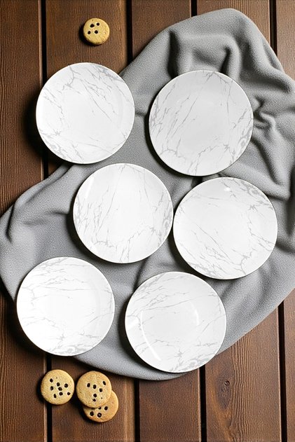 Marble Pasta Plate 21 cm 6 Pieces