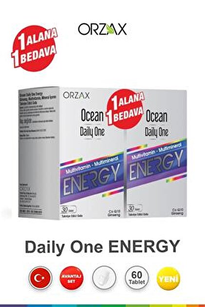 Orzax Ocean Daily One Energy 30 Tablet - 1 Alana 1Bedava - Fiyatı