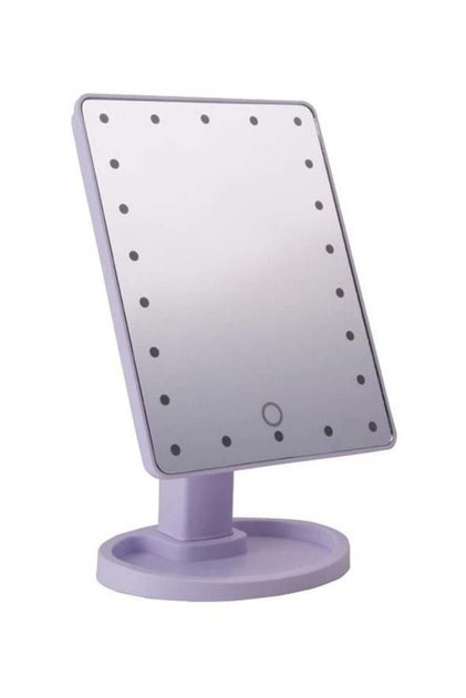 Adjustable LED Touch Screen Makeup Mirror Purple