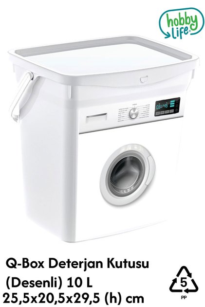 Q-Box Deterjan Kutusu (Desenli) 10 L