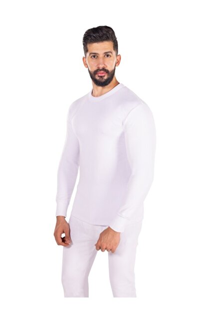 Drosh Fur Men's Long Sleeve White Pajamas