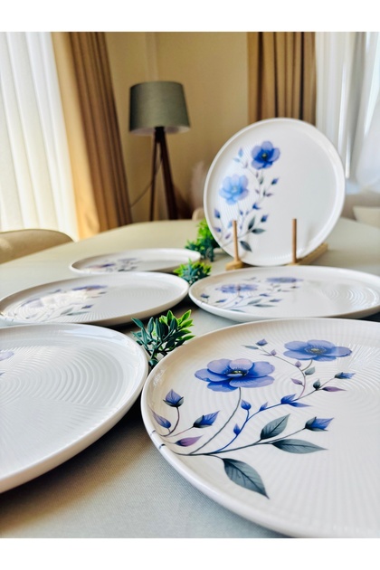 VENÜS HOME DECORATION Mor Menekşe 6 Adet 25 cm Büyük Servis tabağı