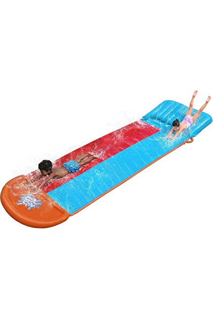 WATER RAMPAGE 〈SWAMIS〉 Mıncır Shop H2OGO! Tsunami Splash Ramp Çiftli Su Kaydırağı 488 cm