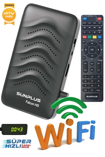 Falcon Çanaklı-Çanaksız Wi-Fi Dahil Full HD Sınırsız Sinema Paketli Uydu Alıcısı