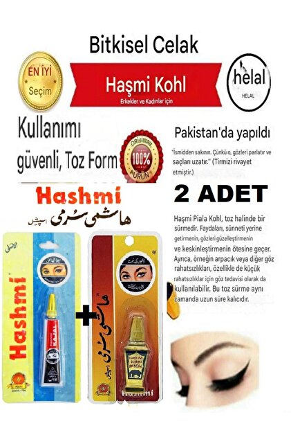 Haşimi Göz Makyajı Eyeliner Sürme Seti Arap Hint Pakistan İran