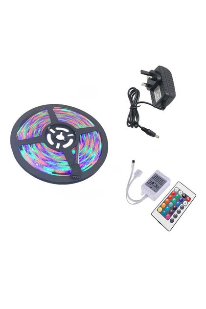 Waterproof RGB Christmas LED Light Strip 24Key Remote Control Multicolour