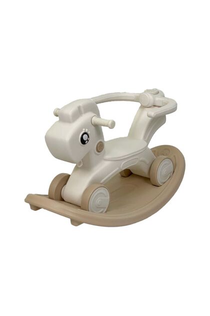 2-in-1 Kids Rocking Horse & Ride-On Car – Convertible Plush Toy for Toddlers, Fun Dual-Mode Play