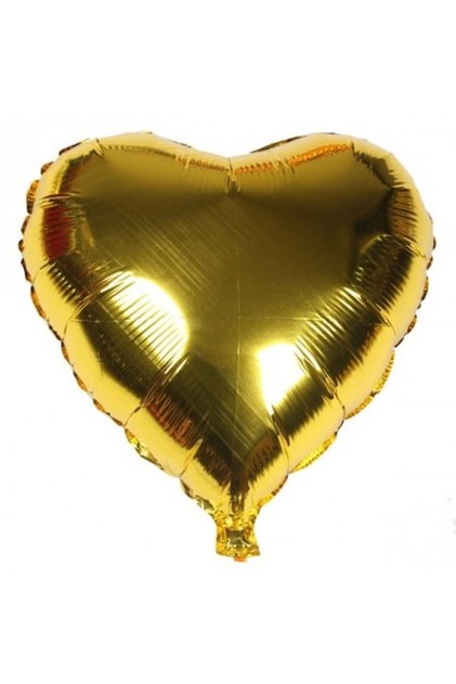Balon folie în formă de inimă, auriu, 45 cm