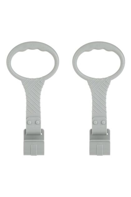 Mânere auxiliare pentru țarc sau pat de copii, gri, 19x9cm, YUPY ® 2 bucăți