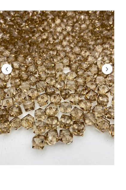 10mm Mink/ Light Brown Cube, Cubic Model Acrylic Beads, Bag Beads (100 Pieces)