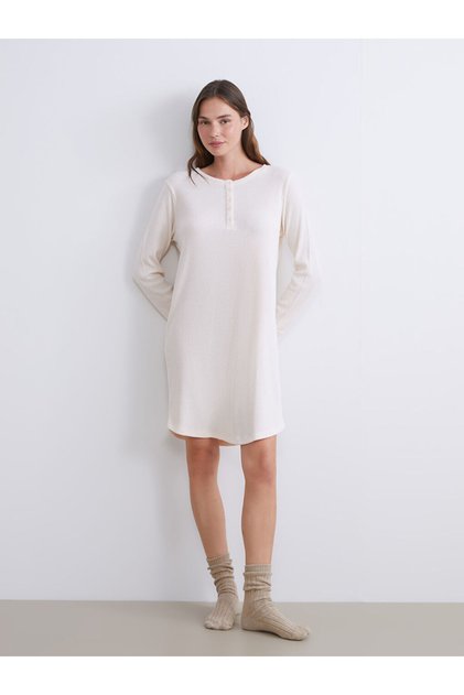 Zero Roba Collar Women's Nightgown for Style Seekers from Uzg Store