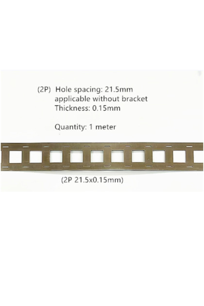 2P 21.5x0.15mm 21700 Battery Hole Spacing 21.5mm Connection Plate Stamped SPCC Nickel Plating 1 Mete