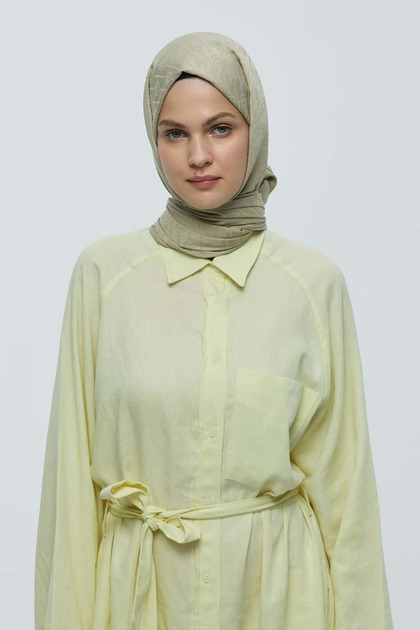 Silky Jacquard Series Mk Line Pattern Shawl