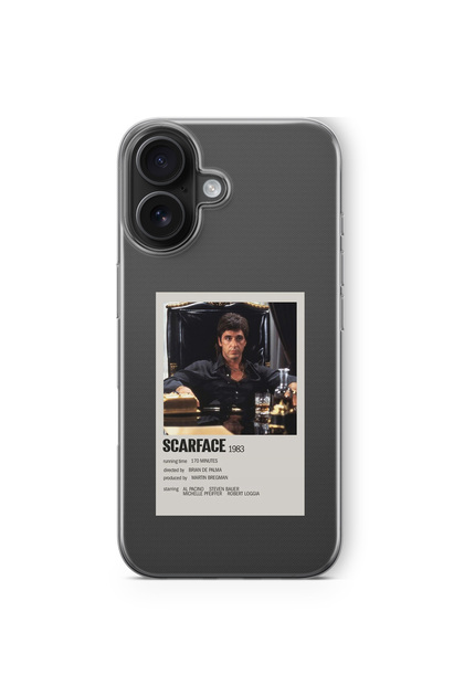 iPhone 17 Compatible Scarface Poster Design Printed Transparent Case