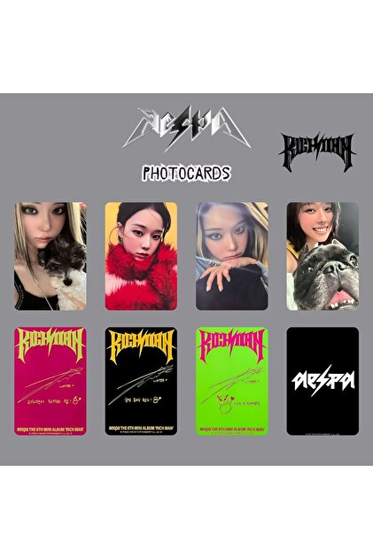 Kpop Dünyasi AESPA Winter '' Rich Man '' Photocards Set - Fiyatı