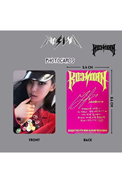 Kpop Dünyasi AESPA NingNing '' Rich Man '' Photocards Set - Fiyatı