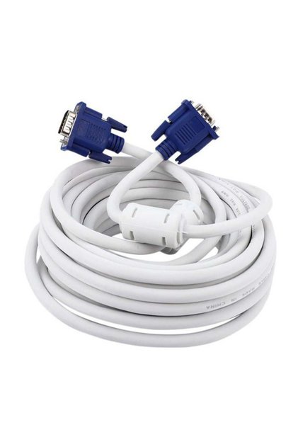 Male-to-Male VGA to VGA Cable, White, 5 Meters