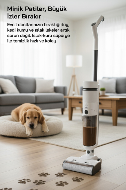 Sinbo SFC-4105 Islak Kuru Şarjlı Yüzey Temizleyici Beyaz – BLDC