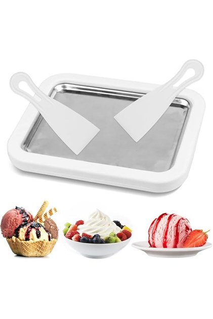 Instant Ice Cream Maker, Rolled Ice Cream Maker, Instant Gelato Pan/Roll, Homemade DIY Ice Cream for