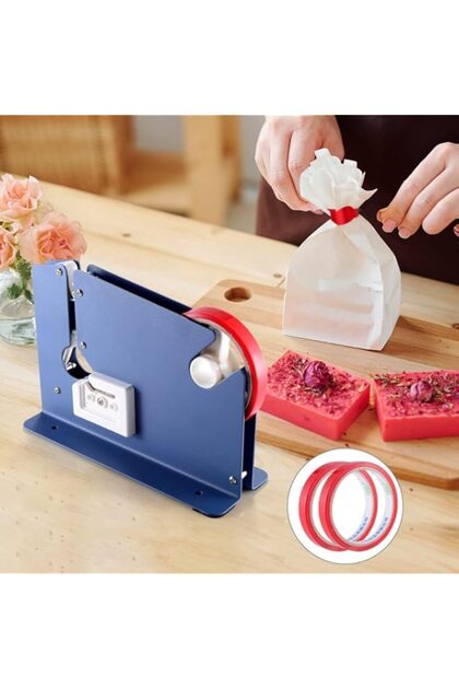 Tape Bag Sealer with Bag Trimmer - Includes 2 Rolls of Tapes - Poly Bag Sealer Tape Machine, Bag Sea