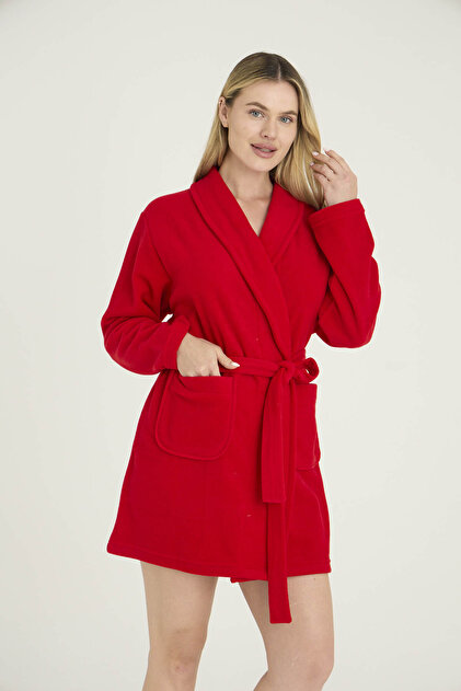 KLY Women's Dressing Gown Plain Polyester Stylish Design- Trendyol