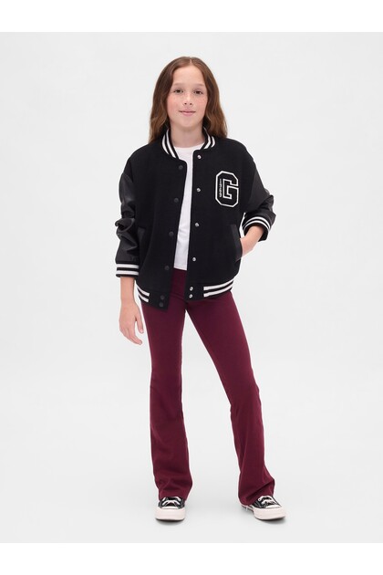 Kız Çocuk Bordo Flare Leggings Tayt