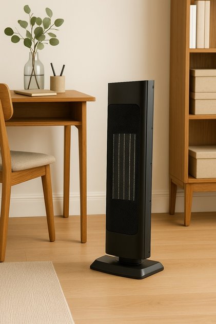 Akıllı Kule Tipi 2 Kademeli Seramik Fanlı Isıtıcı 2000W Siyah