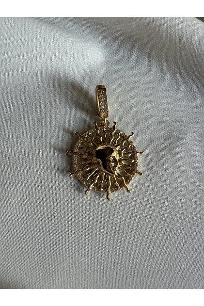 Gold Güneş Kolye uç/ Ajda charm