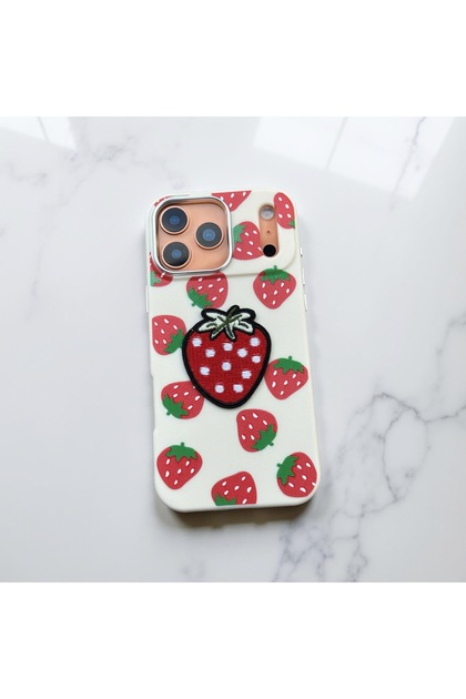 iPhone 13 (6.1 Inch) Compatible Embossed Figured Patterned Leather Look Cute Case