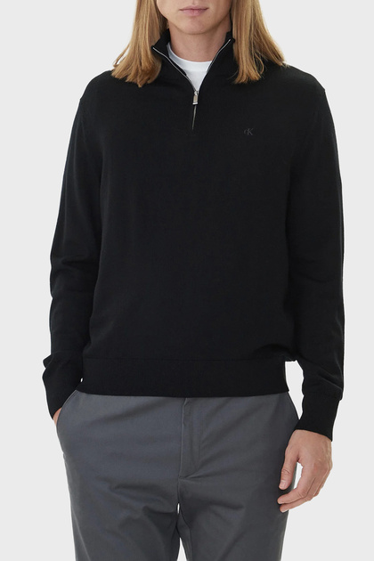 Wool Regular Fit Half Zip Stand Collar Sweater Lv04Ld318Gub1 Men's Sweater Lv04Ld318G U