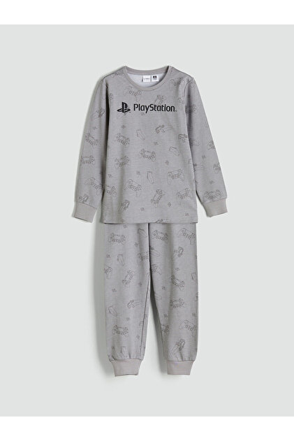 Lcw Kids Crew Neck Playstation Printed Boys' Pajama Set