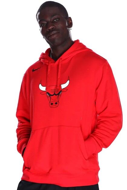 Nike Chicago Bulls フード付きパーカー XL Nike Chicago Bulls NBA Club Hoodie Erkek Kapüşonlu Basketbol