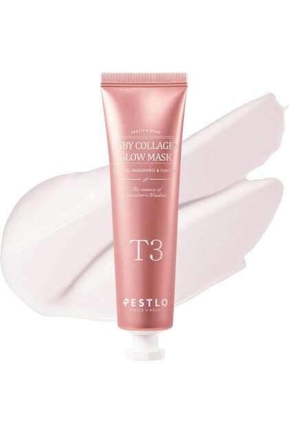 Baby Collagen Glow Mask - Korean Peel Off Face Mask Skincare Infused with Reallagen/T3 Vegan