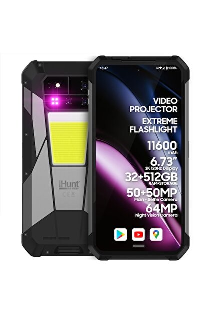 Tank 4 Pro 512GB, 5G, NFC, ecran AMOLED de 6,73", rezoluție 3K și 120Hz, 32GB RAM, proiector video laser, IP68/IP69