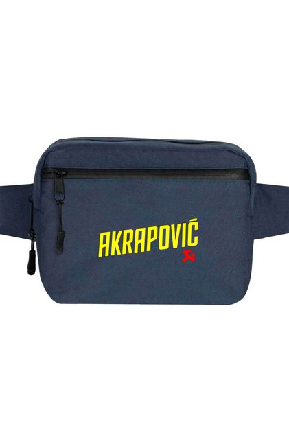 Чанта за кръста с лого Akrapovic, цвят тъмно син