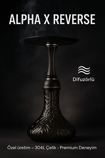 ENTHRAL ブラックメタル　BLACKL perfectmegastore ALPHA X REVERSE Orta Boy Çelik Nargile Takımı