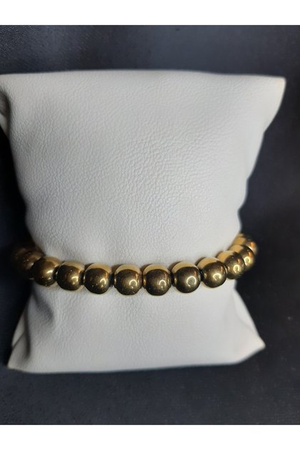 Golden Yellow Natural Hematite Stone Bracelet Unisex