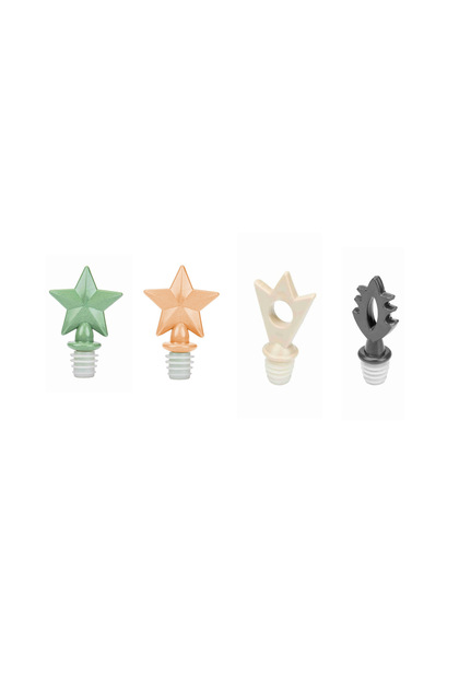 Set de 4 dopuri de sticlă NEON Mix