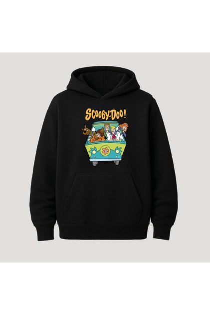 Scooby Doo Printed Kangaroo Pocket Cotton Hooded Long Sleeve Hoodie Sweatshirt