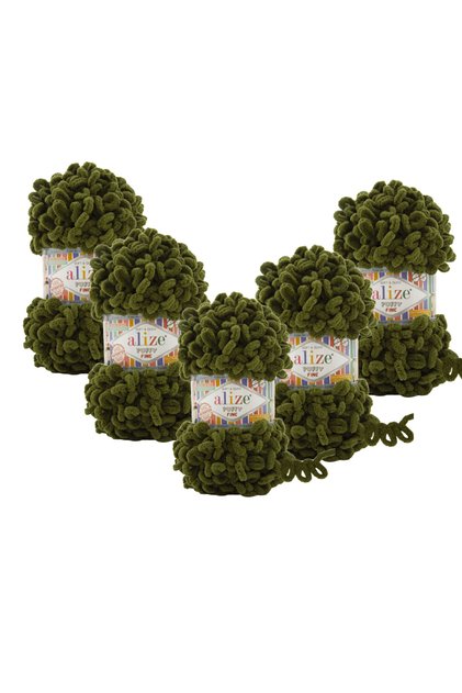 (5 Pieces) Puffy Fine Hand Knitting Yarn 5-Pack -620 Fine - 100 Gr. 9 Meters. Finger Knitting Yarn