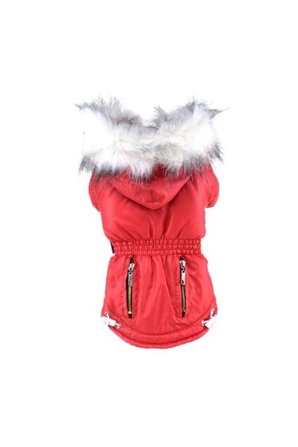 Geaca pentru catei rosu XL 36cm lungime